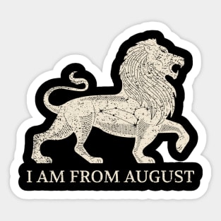 Born in August – Leo Zodiac Design Sticker